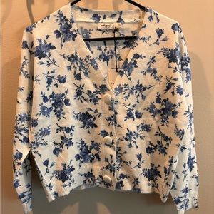 NWT! Paris Brand EMI JO. Floral Cardigan. Size TU (one size fits all)